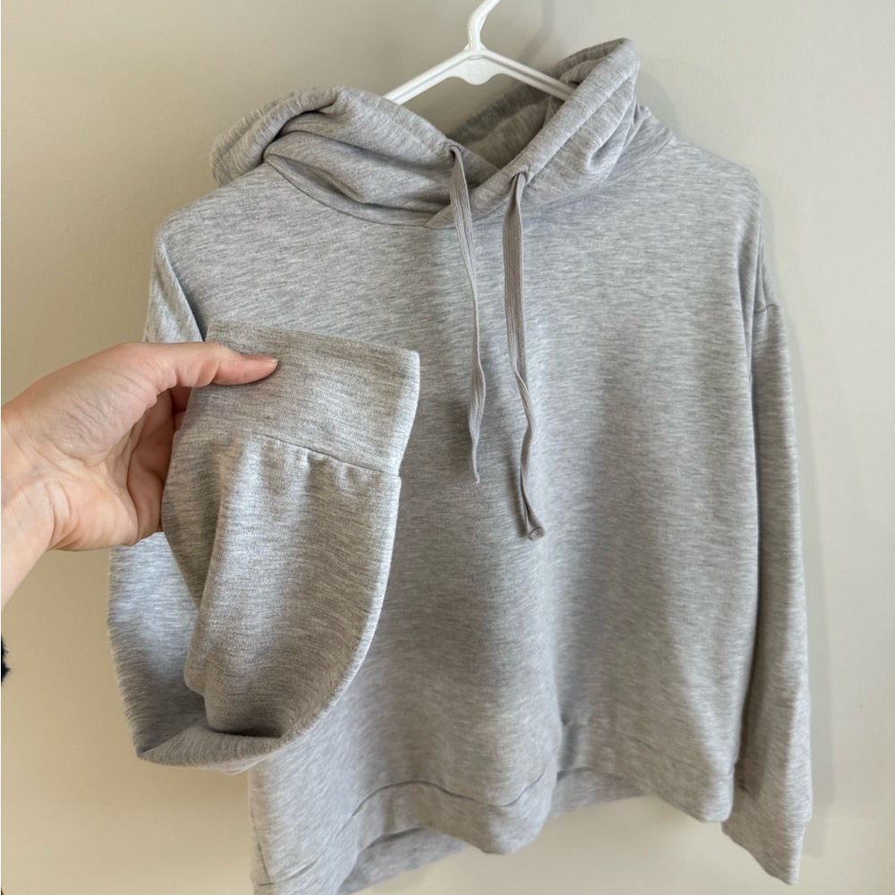 Quince SuperSoft Fleece Pullover Sweatshirt - Heather Grey - Size Medium - Picture 9 of 13